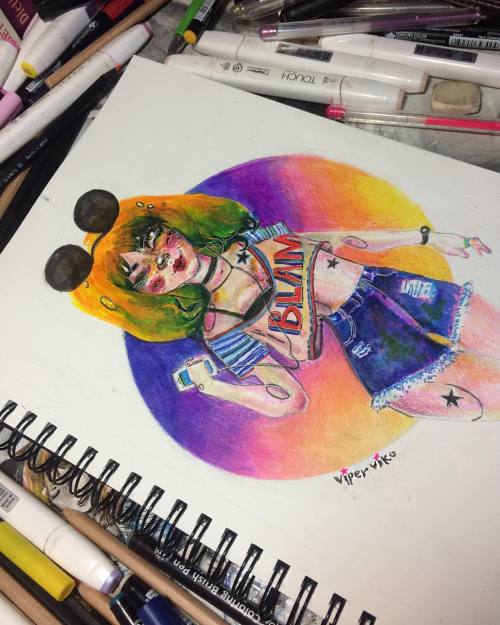 Странные углы и звёздочки - это моя фишка #summer #mydrawing #girl #art #myart #love #disney #mickey