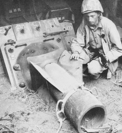 The Type 98 “ghost rocket” mortarThe  320 mm Type 98 mortar was a large Japanese Mortar 