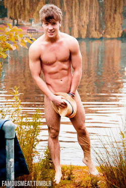 famousmeat:  X Factor’s Sam Callahan naked at a lake 