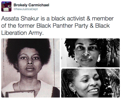 actjustly:Day 33 of #BlackHistoryYouDidntLearnInSchool - Assata ShakurMy twitterThe new #BlackHist