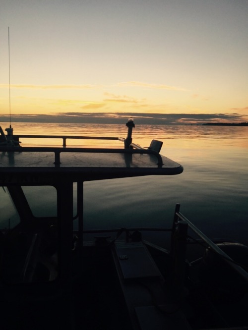 Sunset from the boat last night