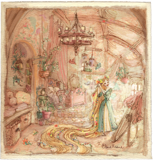 claireonacloud:Visual development piece I did for Tangled. I wanted to convey the irrepressible