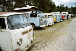 effervescentvibes:  hoppingfreights:volkswagen spectacular, valla beach. minolta 5000 af / expired kodak gold   good vibes here 