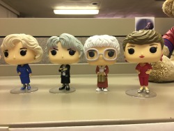 These bad bitches are now watching me while I work! Love The Golden Girls!