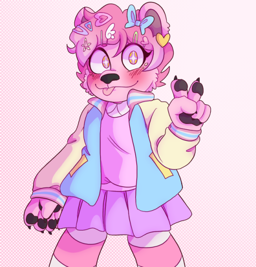 caldroid: made an incredibly self-indulgent fursona Those colors~ <3