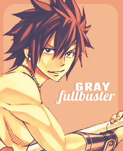 lifesfibers:  Fairy Tail Meme: 4/7 characters ↳ Gray Fullbuster “Ice can even stop the time of life itself. So, you’ll never be able to catch up, for eternity. You’ll always be stuck there, staring at the fairy tail.” 