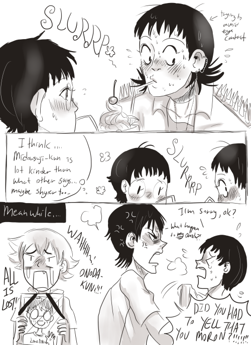 agileo-101:99 dates and a kiss AU yeah this idea has been bugging me so i finally drew it :D