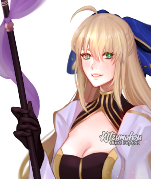 kitsumahou: — ✩ ; Here i am. Blessed with a new Artoria-face.