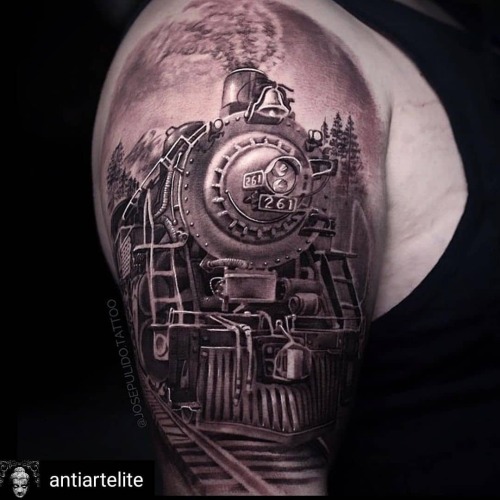 Amazingly realistic black and white train Reposted from @antiartelite Another RARE collaboration slo