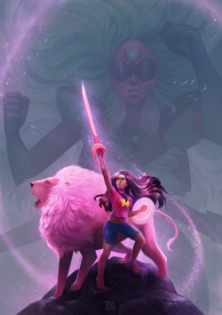 Steftastan: Alexandrite, Lion And Stevonnie! Combining Their Badass Powers :D My