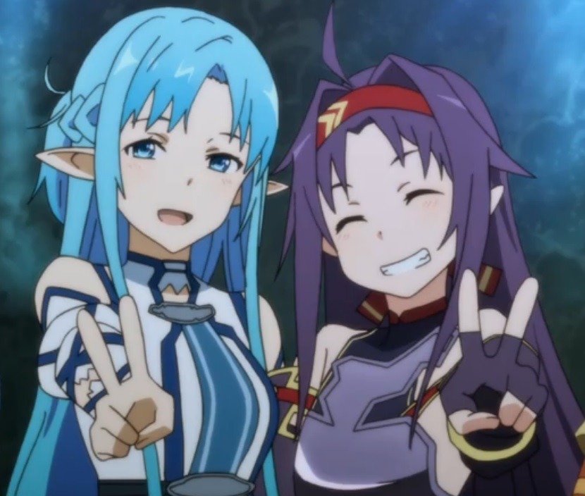 asunasweets:  Yuuki &amp; Asuna ♥ (ﾉ◕ヮ◕)ﾉ*:･ﾟ✧ 