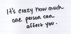 We accept the love we think we deserve.