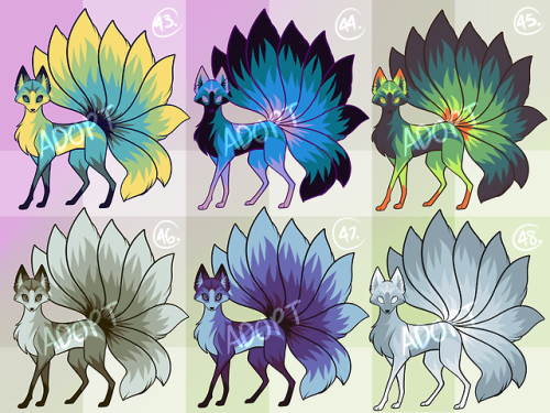 goldmouse: Kitsune Adoptables are up for sale! DM me with your paypal info to claim and I’ll s