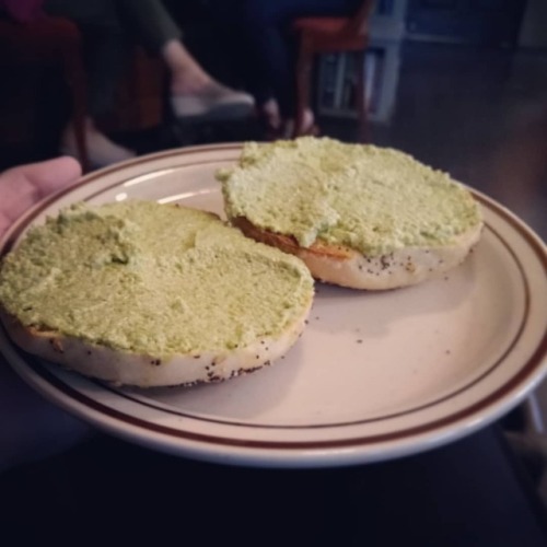Dirty hipster millennial with your avocado toasts and #food pictures(Actually #bagel with #edamame #