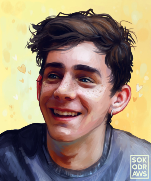 sokodraws:freckles this was so much fun to paint, i just needed some happy vibes(old 2017 version fo