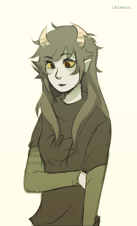 Anonymous: Feferi, Vriska and Aradia with short hair and Terezi Kanaya and Nepeta