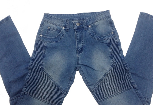 Men Runway Slim Biker Jeans
