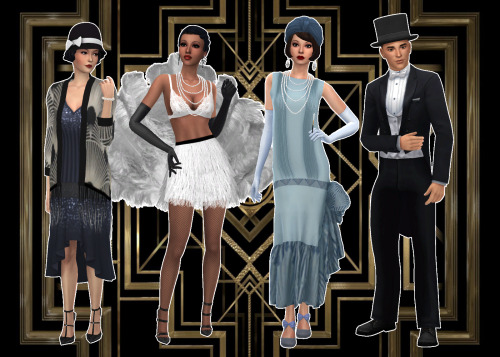 emmastillsims:Decades Lookbook - The 1920’sI have embarked on a 20th Century Decades Lookbook series