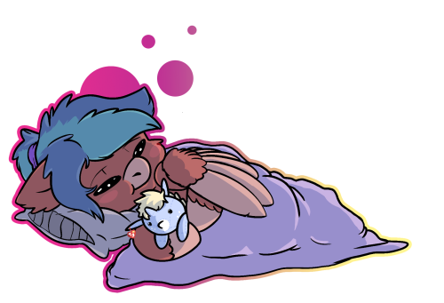 my half of the art trade over on twitter with @nootazsome art of the lovely @doshdude taking a snooz