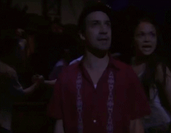 hamilslut: hamilslut:  aesthetic: Usnavi tipping his hat  me and my cousin running just another dime