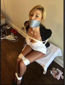 gaggedfts: Seduction comes in different forms: She is beautifully roped &amp; gagged by her partner. At first, she thought this was a strange activity, but definitely saw an arousal in her partner so continued to accept being tied up.  During one session,