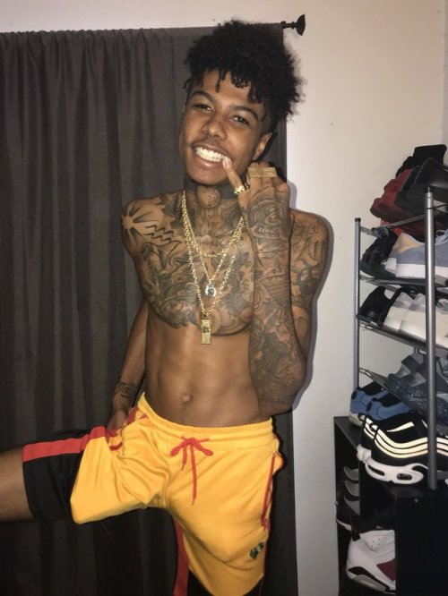 downtofuck513: lamarworld1: Blueface hotness  Sexy tall lil bruh, too young and act it.