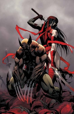 comicbookartwork:  Wolverine and Elektra