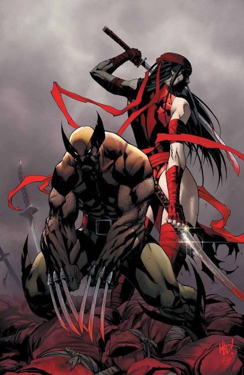 Porn comicbookartwork:  Wolverine and Elektra photos