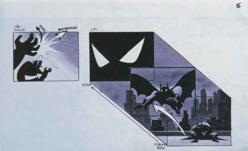foreverdai: Storyboard original de la intro de la serie de dibujos de Batman que todos (o la gran ma