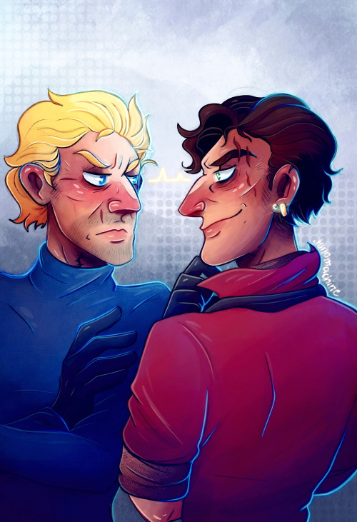 junomachine: Drawings of BLU and RED Spy from my RP with @anoown⭐ instagram / twitter ⭐