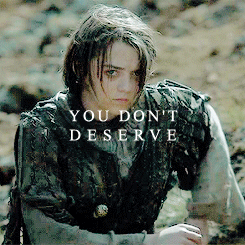 themaidenofthetree:Maybe some real wolves will find you, Arya thought. Maybe they’ll smell you