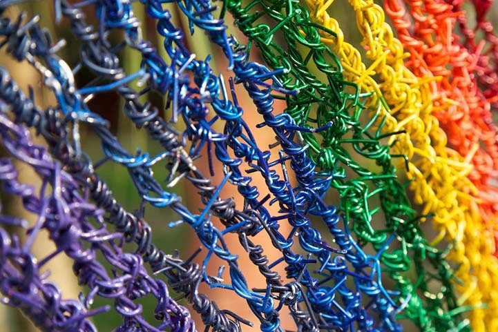 mymodernmet:  Protected Paradise by Ole Ukena A large, 3-foot wide rainbow made out