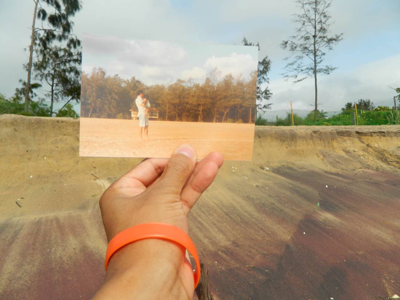 Dear Photograph,
I was born in India, but at the age of 2 years old I moved to Italy with my family. I never came back to India until last year, when I was 30. There, I was with my father near the Indian ocean.
Subash