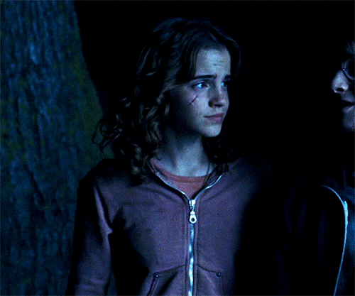 Hermione Looking At Harry (plus Crookshanks) Harry Potter And The Prisoner Of Azkaban (2004) Dir. Alfonso
