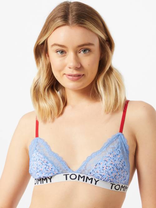 blue floral lingerie set