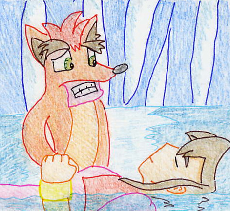 furlockhound:  toolatesonic:  magicalhedgehogs:  cookubanana:  magicalhedgehogs:  did you know that as a kid i once drew final fantasy 7 x crash bandicoot fanart? since both are being remastered, this abomination keeps me awake at night  This is a master