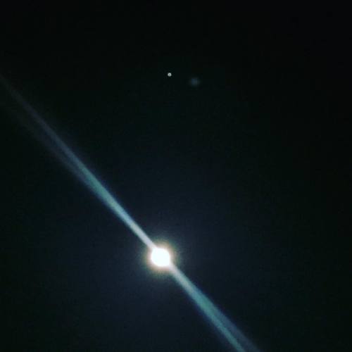 #lunallena acompañada de algún planeta según esto es #Júpiter (en Fracc. Villas Del Encanto)