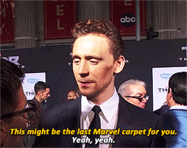 cmarvels:  # never forget when tom hiddleston cried at the thor 2 premiere# psa: