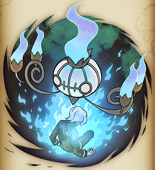 chipsprites: Being consumed in Chandelure’s flame burns up the spirit, leaving the body behind.  [x-more] 