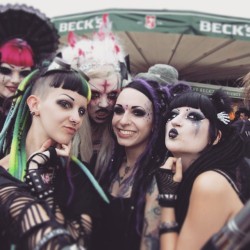 ashtrayheart-ashtrayarts:  lillyidol:  I miss the pretty lady gang. M’era Luna should be twice a year, I kept saying that for 8 years now, no one listens!!! @psychara @adora_batbrat @victorialovelace #meraluna #gothgirls #gothmakeup #goth #lillyidol