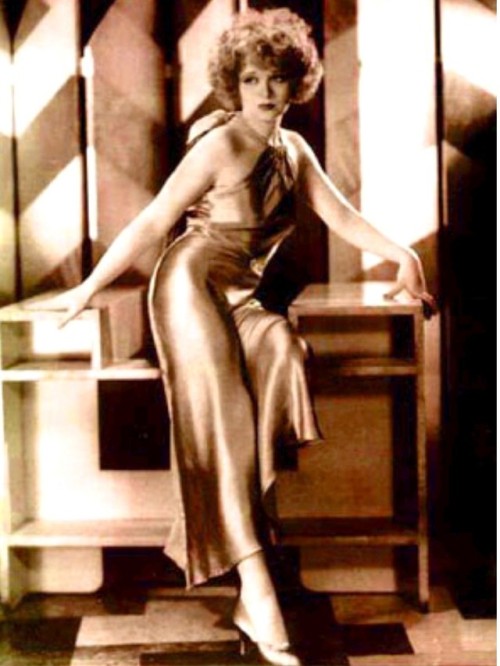 Clara Bow, - slinky gown. c. 1929