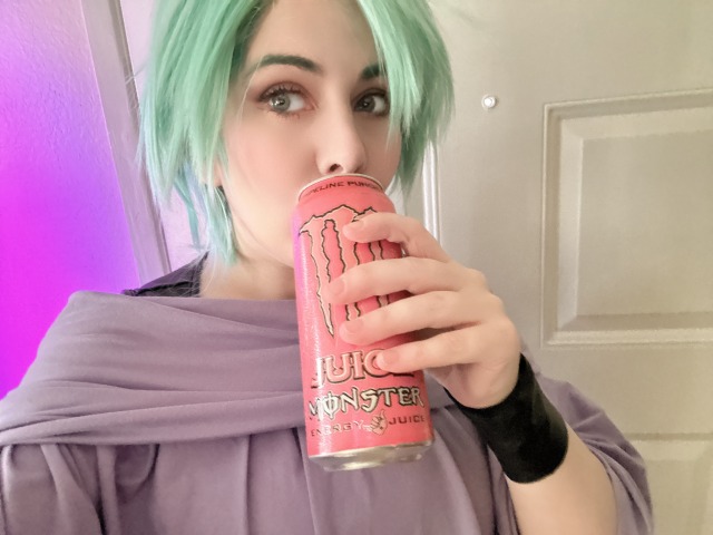 all the hot mentally unstable girls drink pink monster