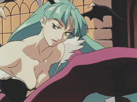steamedtofu:  Morrigan Aensland in Night Warriors: Darkstalkers’ Revenge (1997)