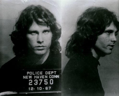 the-lizard-king:jim morrison’s mugshots from his arrest in 1967