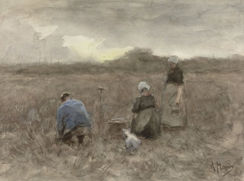 Anton Mauve (1838–88, The Netherlands)WatercoloursMauve was a Dutch realist painter who was a leadin