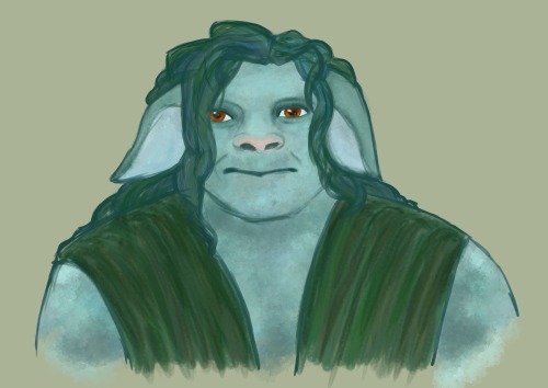 As ever I’m trying to draw more but also (as ever) uhhh it’s hard. so uh&hellip; have a firbolg. And