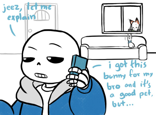 owosa:  Well, here’s not Papyrus, but it’s a start (?) Remember this and this? now you have the context c:Bunny!blue and Fox!papy from @keksbela