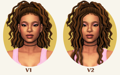 sheabuttyr:Daija Dreads This hair comes in two versions. Version two has a few clipping issues with 