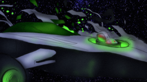 JohnDave Week Day 1: Urban Fantasy or Cosmic HorrorMission failed. [the spaceship model is the&