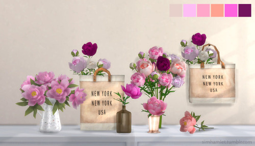 More Peonies (Updated, fixed shadows)Warning: High PolyDropbox download:Peonies Pitcher (5493 L